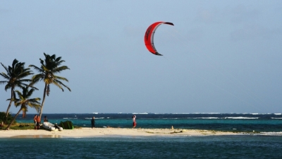Kiteboarding v Karibiku